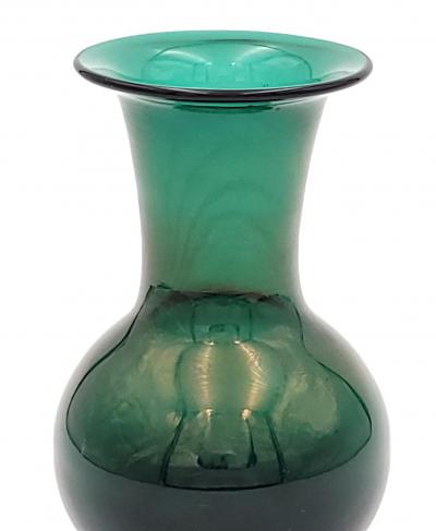 Green Glass Vase Italy circa 1960