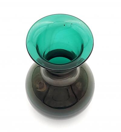 Green Glass Vase Italy circa 1960