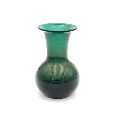 Green Glass Vase Italy circa 1960