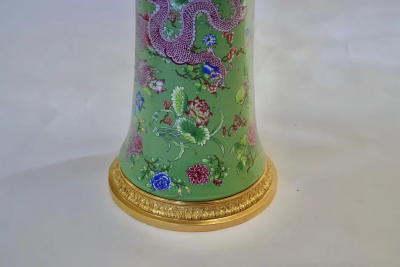 Green Glazed Porcelain Lamps