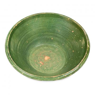Green Glazed Terracotta Bowl