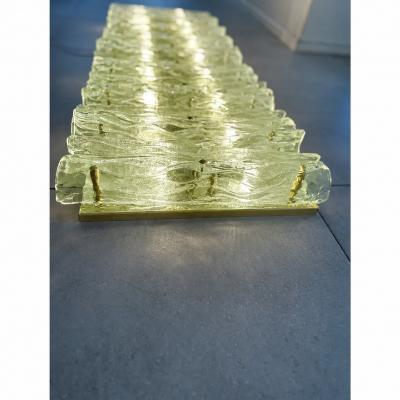 Green Italian Luxury Brass Wall Sconce Murano Glass or Flush Mount