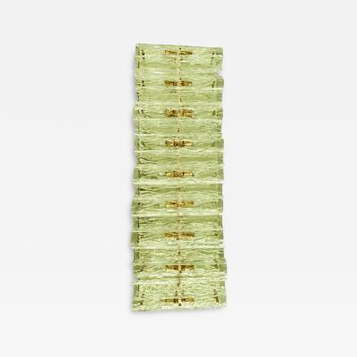 Green Italian Luxury Brass Wall Sconce Murano Glass or Flush Mount
