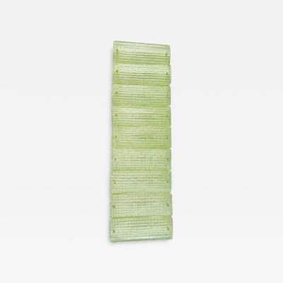 Green Italian Luxury Brass Wall Sconce in Diamanted Murano Glass and Flush Mount