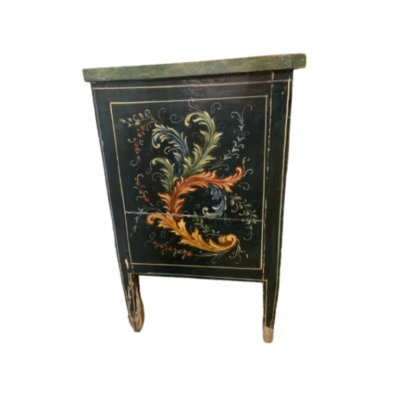 Green Italian Polychrome Chest of Drawers 19th Century