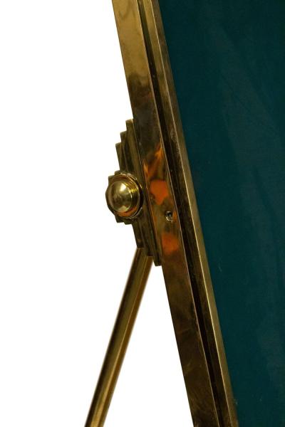 Green Leather Bulletin Board with Stand