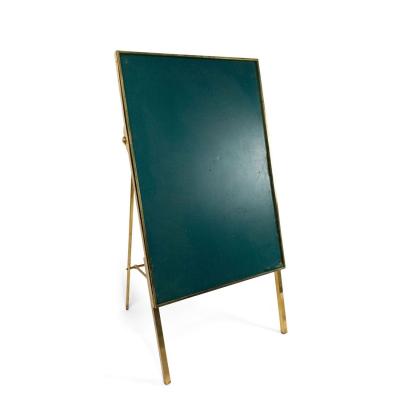 Green Leather Bulletin Board with Stand
