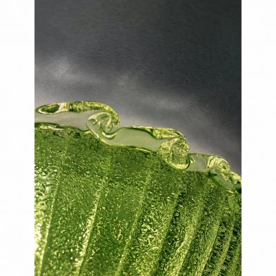 Green Murano Glass Italian Graniglia Budino Flush Mount in 70 Style