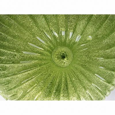 Green Murano Glass Italian Graniglia Budino Flush Mount in 70 Style