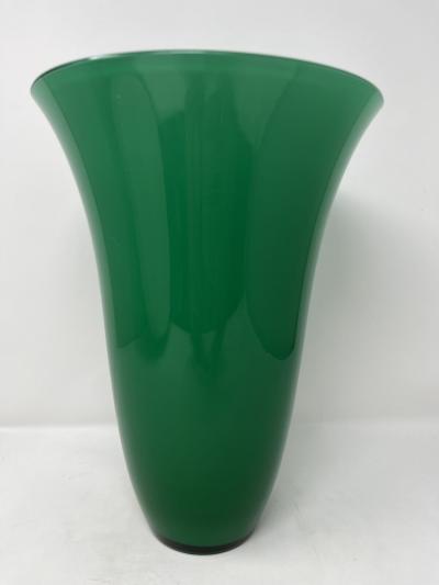 Green Murano Glass Vase by Mazzega