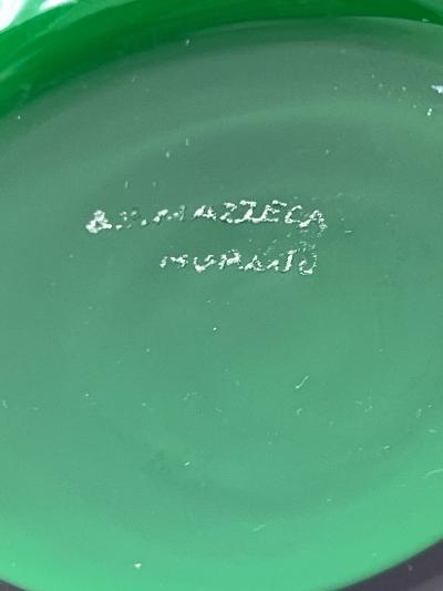 Green Murano Glass Vase by Mazzega