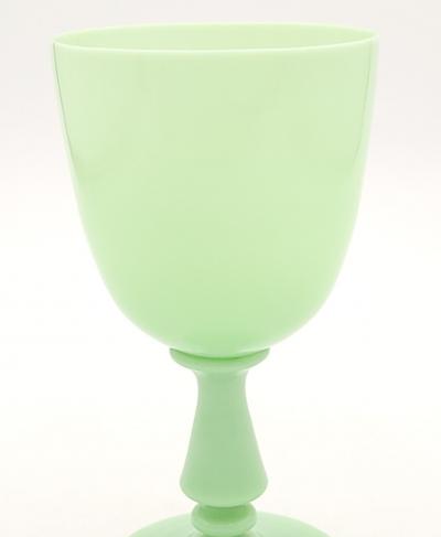 Green Opaline Glass Chalice France circa 1920