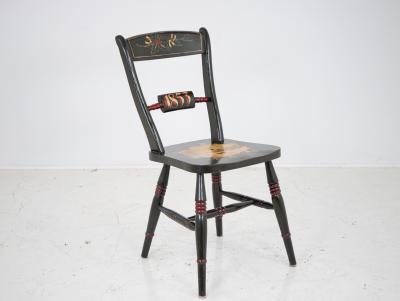 Green Painted Christmas Chair