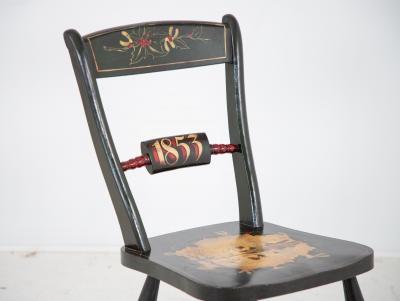 Green Painted Christmas Chair