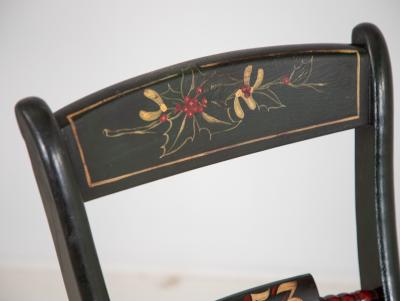 Green Painted Christmas Chair