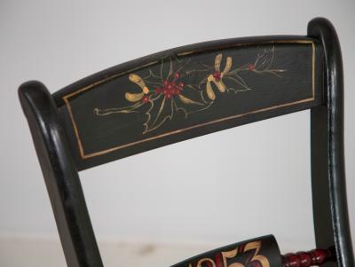 Green Painted Christmas Chair