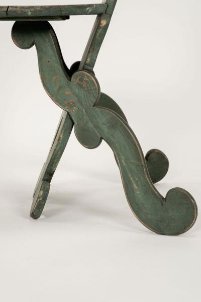 Green Painted Folk Art Swedish Chair
