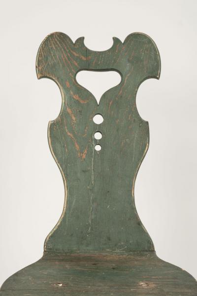 Green Painted Folk Art Swedish Chair