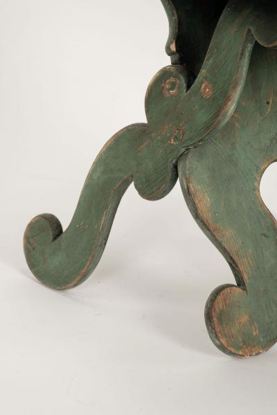 Green Painted Folk Art Swedish Chair