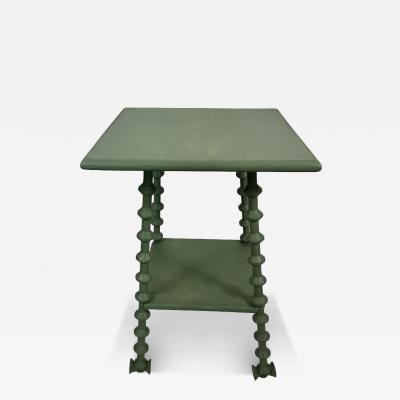 Green Painted Spool Table