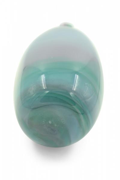 Green Purple and Blue Tapered Art Glass Vase