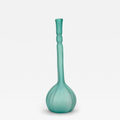 Green Tinted Glass Bud Vase