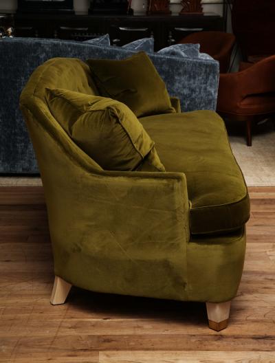 Green Velvet Settee