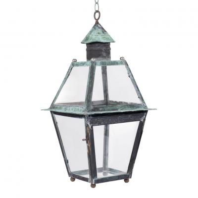 Green Verdigris French Copper Lantern