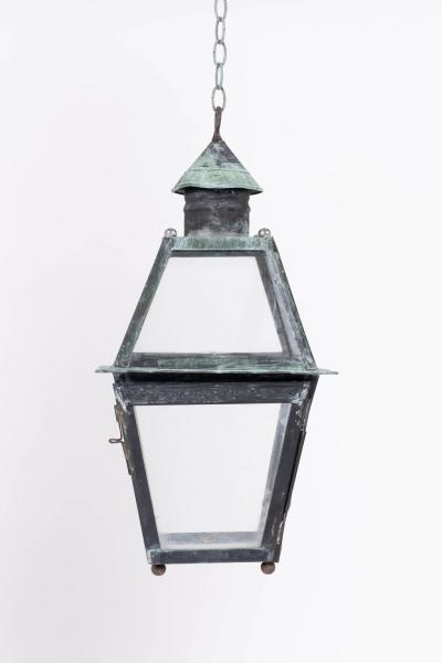 Green Verdigris French Copper Lantern