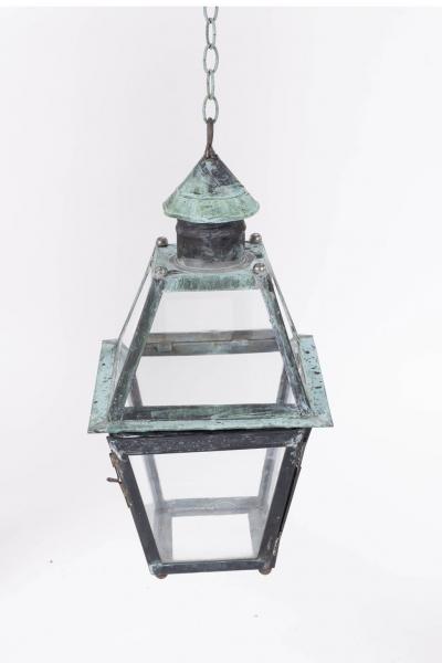 Green Verdigris French Copper Lantern