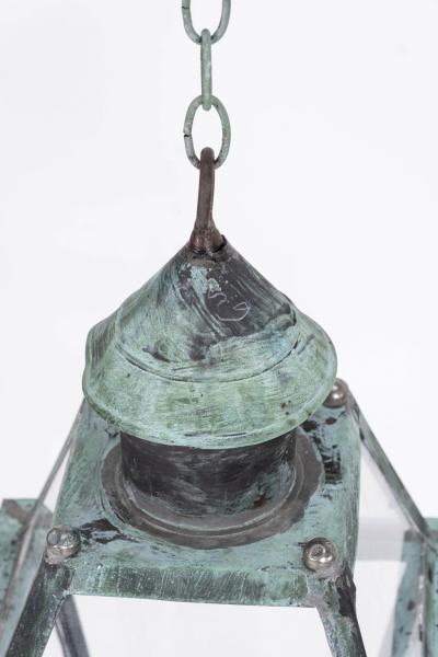 Green Verdigris French Copper Lantern