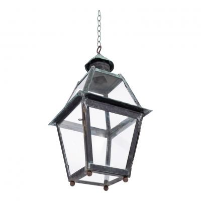 Green Verdigris French Copper Lantern