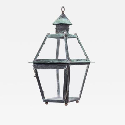 Green Verdigris French Copper Lantern