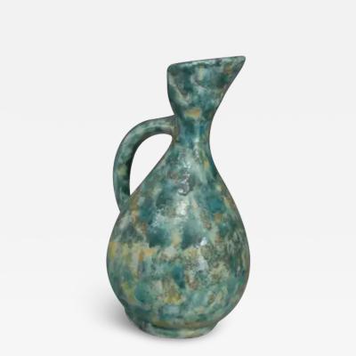 Green and Blue Vintage Ceramic Pitcher