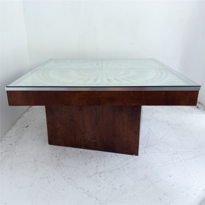 Greg Copeland RARE MODERNIST REVOLVING ARTWORK TABLETOP COFFEE TABLE BY GREG COPELAND