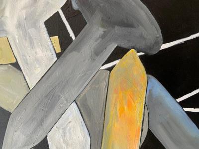 Greg Ludlow Greg Ludlow Chalkboard Series Forecast Acrylic on Canvas 2021