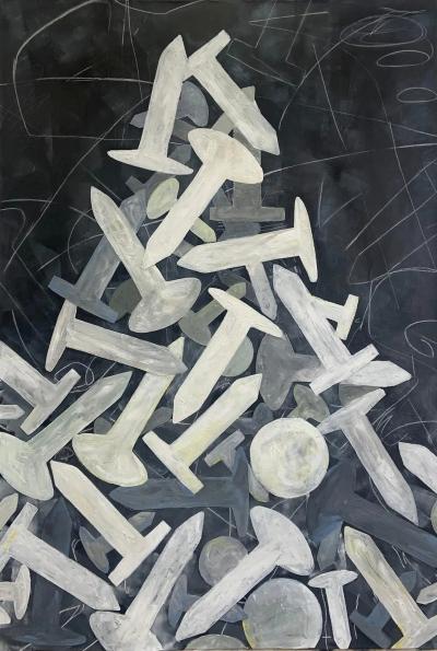 Greg Ludlow Greg Ludlow Pila de Clavos Acrylic and Pencil on Canvas 2021