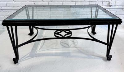 Gregorius Pineo Gregorius Pineo Wrought Iron Glass Coffee Table