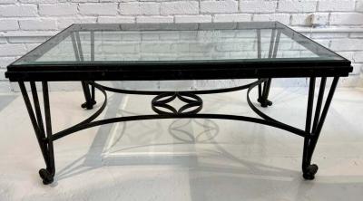 Gregorius Pineo Gregorius Pineo Wrought Iron Glass Coffee Table
