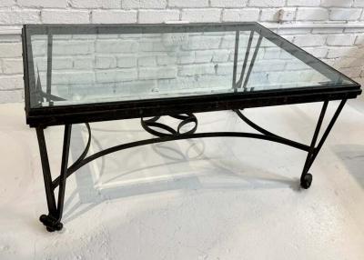 Gregorius Pineo Gregorius Pineo Wrought Iron Glass Coffee Table