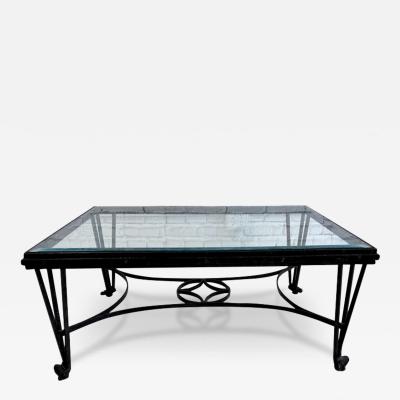 Gregorius Pineo Gregorius Pineo Wrought Iron Glass Coffee Table