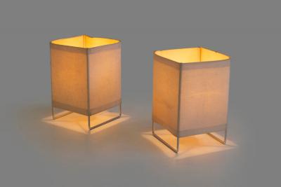 Gregory van Pelt Gregory van Pelt for Wireworks Pair of Box Kite Lamps