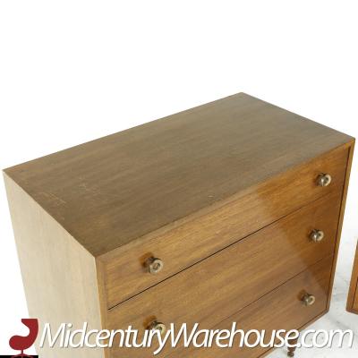 Greta Grossman for Glenn of California Mid Century Walnut 3 Drawer Chest Pair