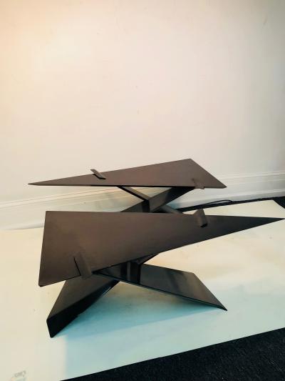 Greta Jalk MODERNIST BENTWOOD TRIANGULAR END TABLES