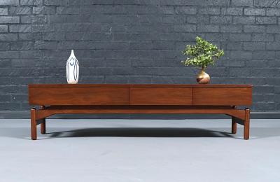 Greta M Grossman Bench Coffee Table w Drawers for Glenn of CA