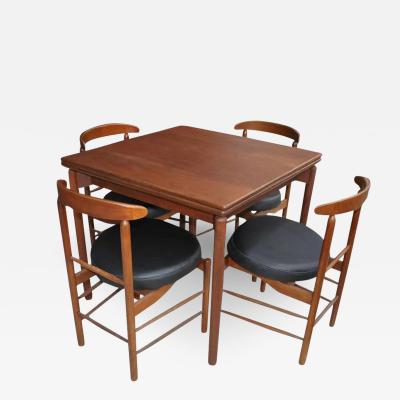 Greta Magnusson Grossman Greta Grossman Mid Century Teak Expandable Dining Table and Chairs