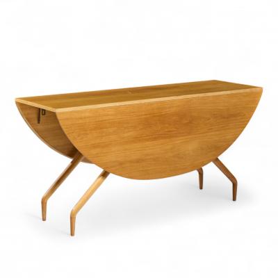 Greta Magnusson Grossman Greta Grossman for Glenn of California Walnut Spider Leg Drop Leaf Dining Table