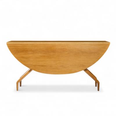Greta Magnusson Grossman Greta Grossman for Glenn of California Walnut Spider Leg Drop Leaf Dining Table