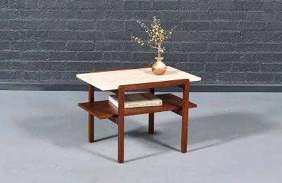 Greta Magnusson Grossman Greta M Grossman Marble Top Side Table for Glenn of California