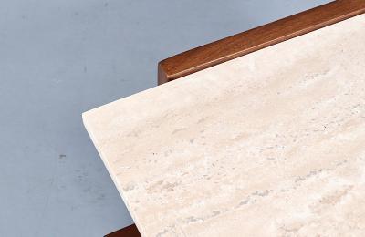 Greta Magnusson Grossman Greta M Grossman Marble Top Side Table for Glenn of California
